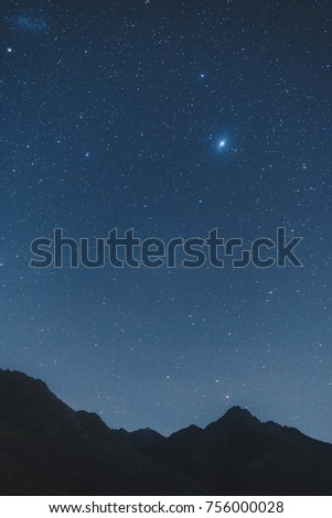 mountain and the stars