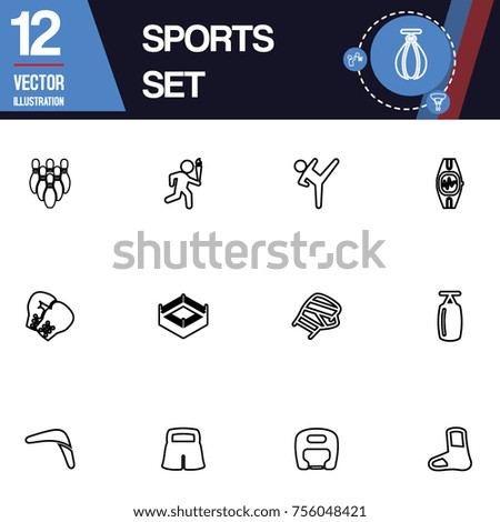 Sport icon vector collection set