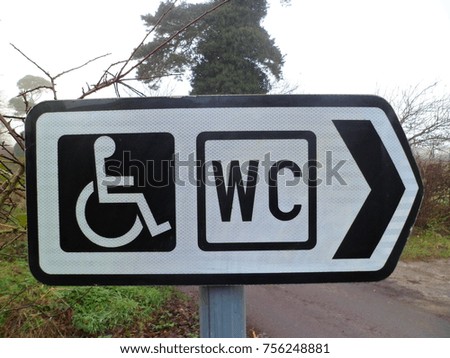 Disabled users toilet sign