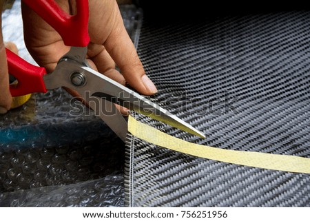 Hand cut carbon fiber composite raw material