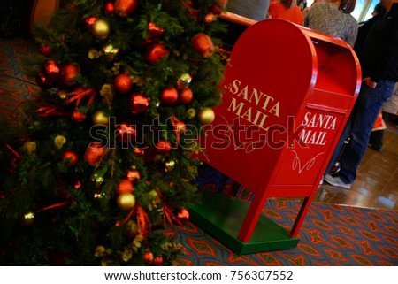 Santa mail box at cruise liner