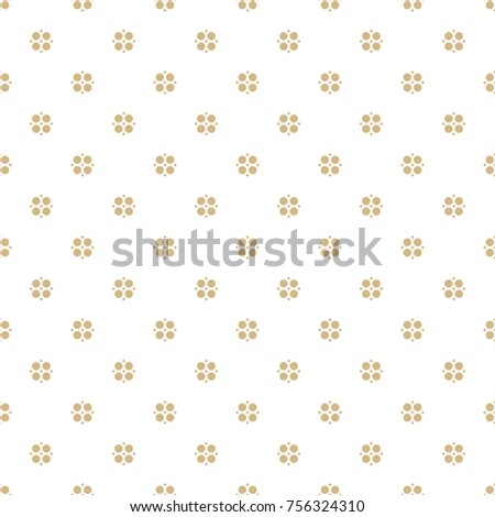 Seamless abstract geometric floral pattern. Vector gold and white background. Elegant abstract golden ornament in oriental style. Subtle ornamental texture. Repeat design for decor, fabric, textile 