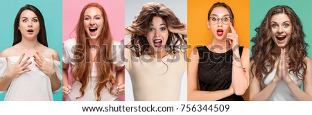 collage of photos of attractive smiling women