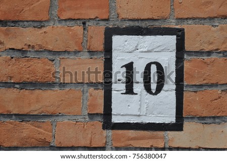 number ten on the wall