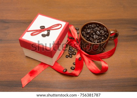 Christmas gifts and coffee