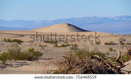 Beautiful Mesquite Sand Dunes at Death Valley California