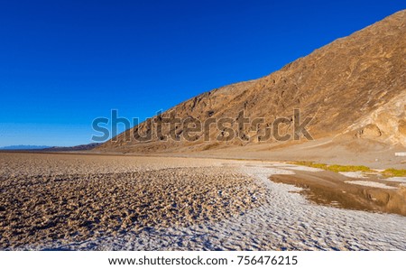 Badwater Salt lake at Death Valley California