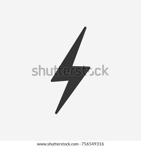 Lightning icon illustration isolated vector sign symbol Royalty-Free Stock Photo #756549316