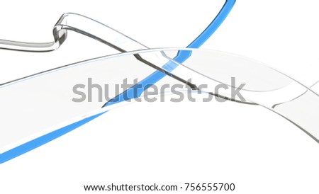 Abstract glass ribbon and flow shapes