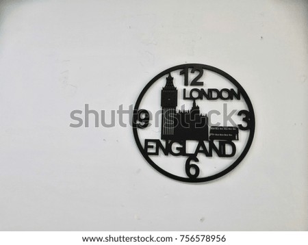 Metal wall plates white writing that letter to london england and numbers