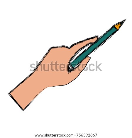 Hand holding a pencil