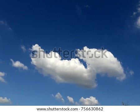 blue sky white clouds as background wallpaper