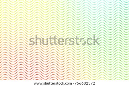 Light Multicolor vector red banner with set of circles, dots. Donuts Background. Creative Design Template. Technological halftone illustration.