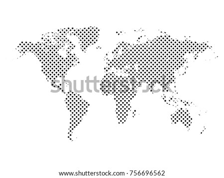 World map dots.All elements are separated Abstract linear polygonal white background. Vector illustration EPS 10 . Royalty-Free Stock Photo #756696562