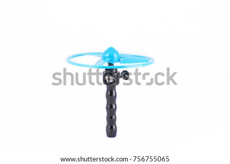 isolated toy helicopter on white background