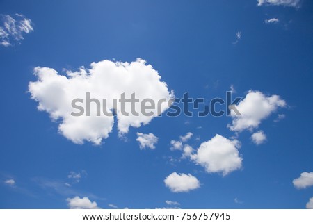 white cloud in blue sky background
