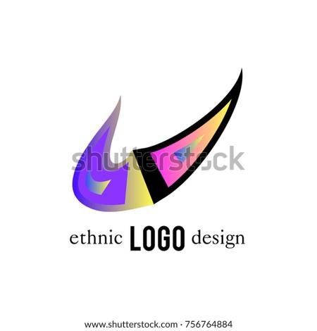 Vector Abstract Ethnic Colorful Logo 