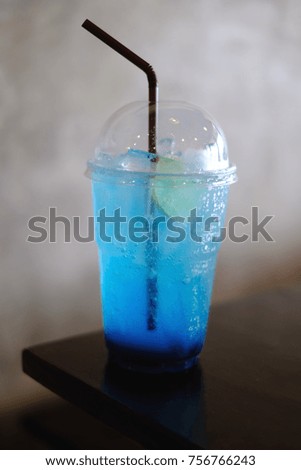 Blue hawaii drinking.