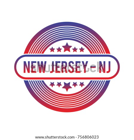 New Jersey NJ vector badge