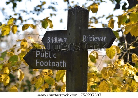 Public Footpath and Bridleway Sign