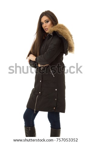 Model in a jacket