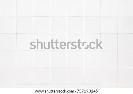 white concrete tile wall modern floors and textures Square Ceramic Mosaic Cube Pattern for Home Ideas Business And for decorating the bedroom. White rectangle mosaic tiles texture background.  Royalty-Free Stock Photo #757190245