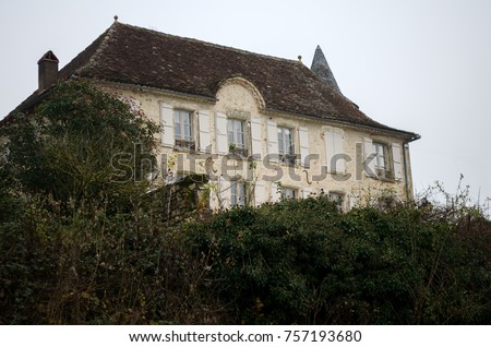 View of a beautiful house exterior in Figeac,France