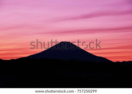 Sunset and Mount Fuji
