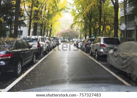 Cars on a parking