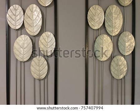 Metallic leaf craft for home decoration