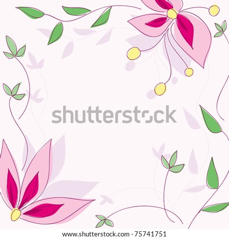 Floral vector wallpaper