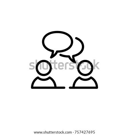 speaking people icon vector Royalty-Free Stock Photo #757427695