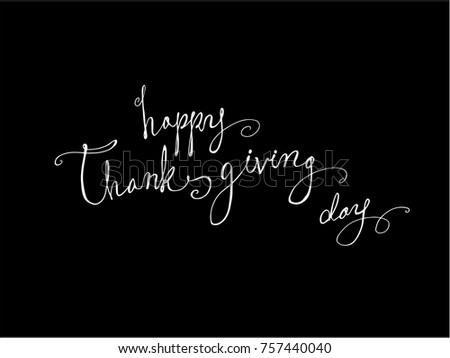 Hand drawn illustration / Happy Thanksgiving Day - vector