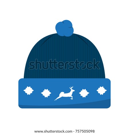 Winter hat isolated on white background, Vector illustration