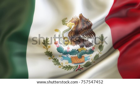 Flag, Mexico, Waiving Flag of Mexico