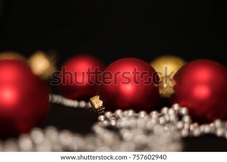 Christmas-tree decorations New Year Red Christmas balls