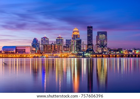 Louisville, Kentucky, USA skyline on the river. Royalty-Free Stock Photo #757606396