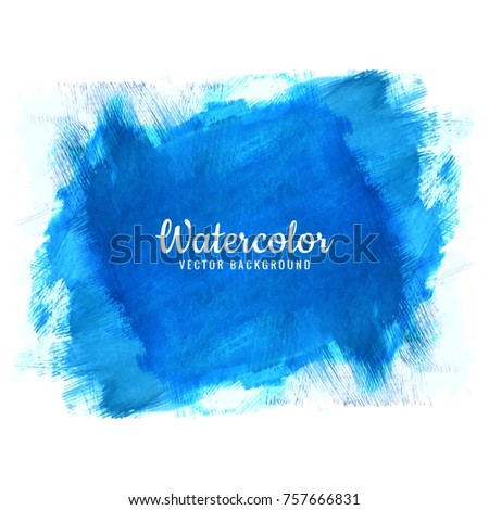 Abstract blue stroke watercolor background