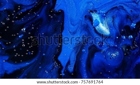 Bright Vibrant Swirling Colors - black and blue