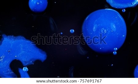 Bright Vibrant Swirling Colors - blue and black orb sphere ball 