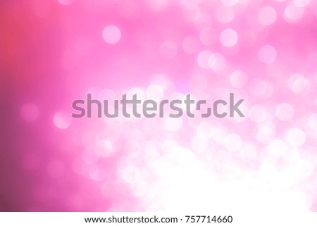 Abstract bokeh Blurred pink tone lights background. christmas