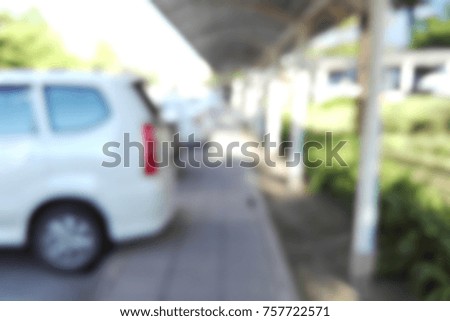 blurred image of car park outdoor