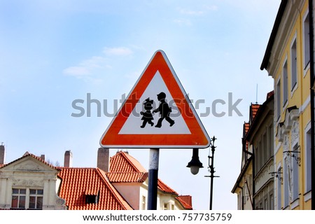 road sign in Europe