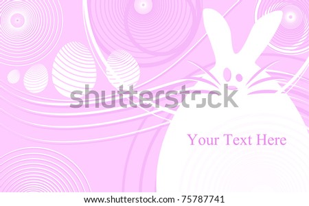 Vector illustration,  Easter pink card, banner concept.