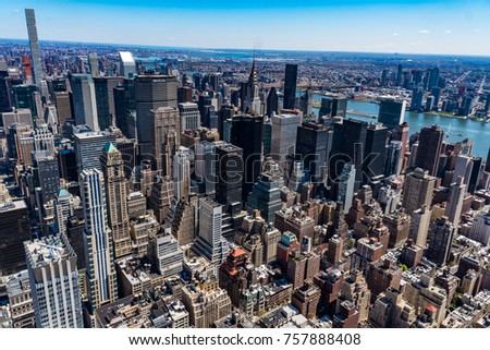 New York City Skyline, Landscape from above, City view