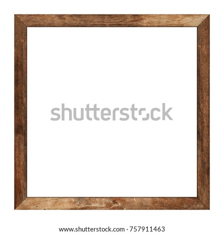 Wood frame or photo frame isolated on white background. Object with clipping path Royalty-Free Stock Photo #757911463
