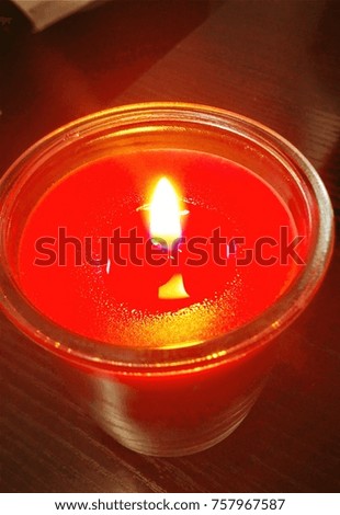 red scented candle