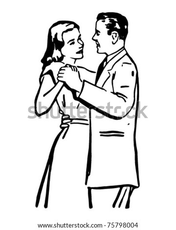Waltzing Couple 2 - Retro Ad Art Illustration