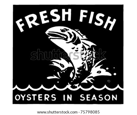 Fresh Fish 2 - Retro Ad Art Banner