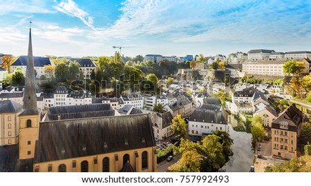 Panorama of Luxemburg (Balcony of Europe). Luxembourg. Luxembourg.